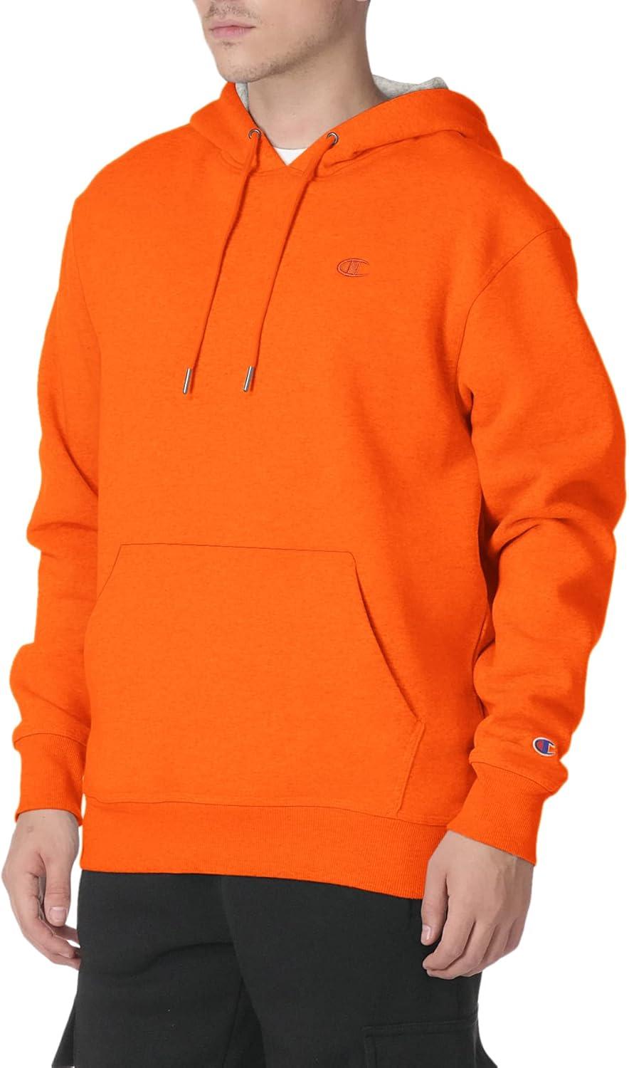 imageChampion Mens Pullover Fleece Hoodie Midweight C Logo Reg Or Big ampamp TallOrange C Logo