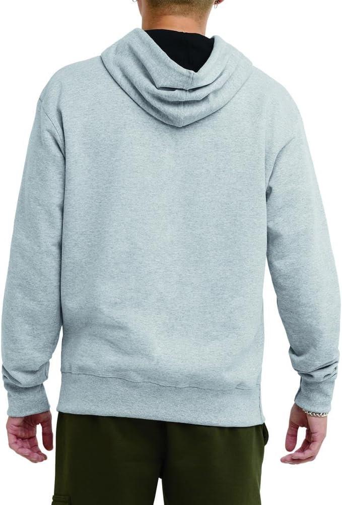 imageChampion Mens Pullover Fleece Hoodie Midweight C Logo Reg Or Big ampamp TallOxford Gray  C Logo
