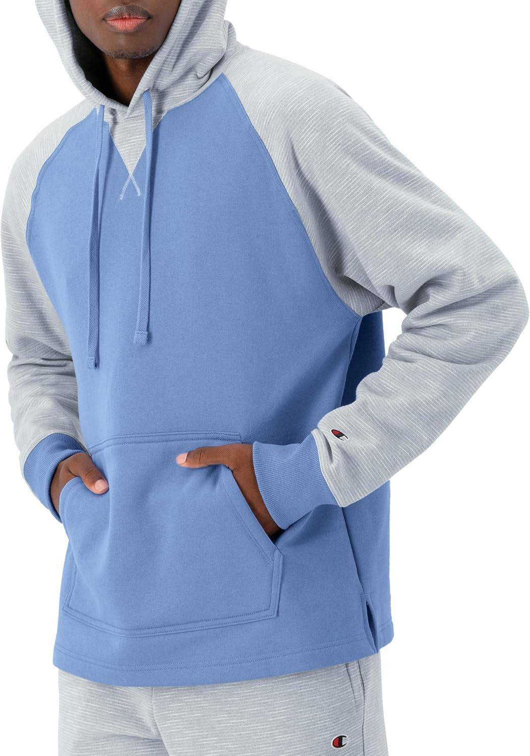 imageChampion Mens Pullover Fleece Hoodie Midweight C Logo Reg Or Big ampamp TallPlaster BlueNaturalPlaster Blue