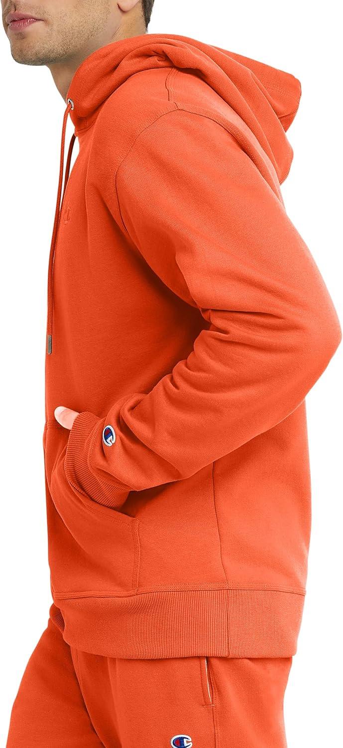 imageChampion Mens Pullover Fleece Hoodie Midweight C Logo Reg Or Big ampamp TallSpicy Orange  C Logo