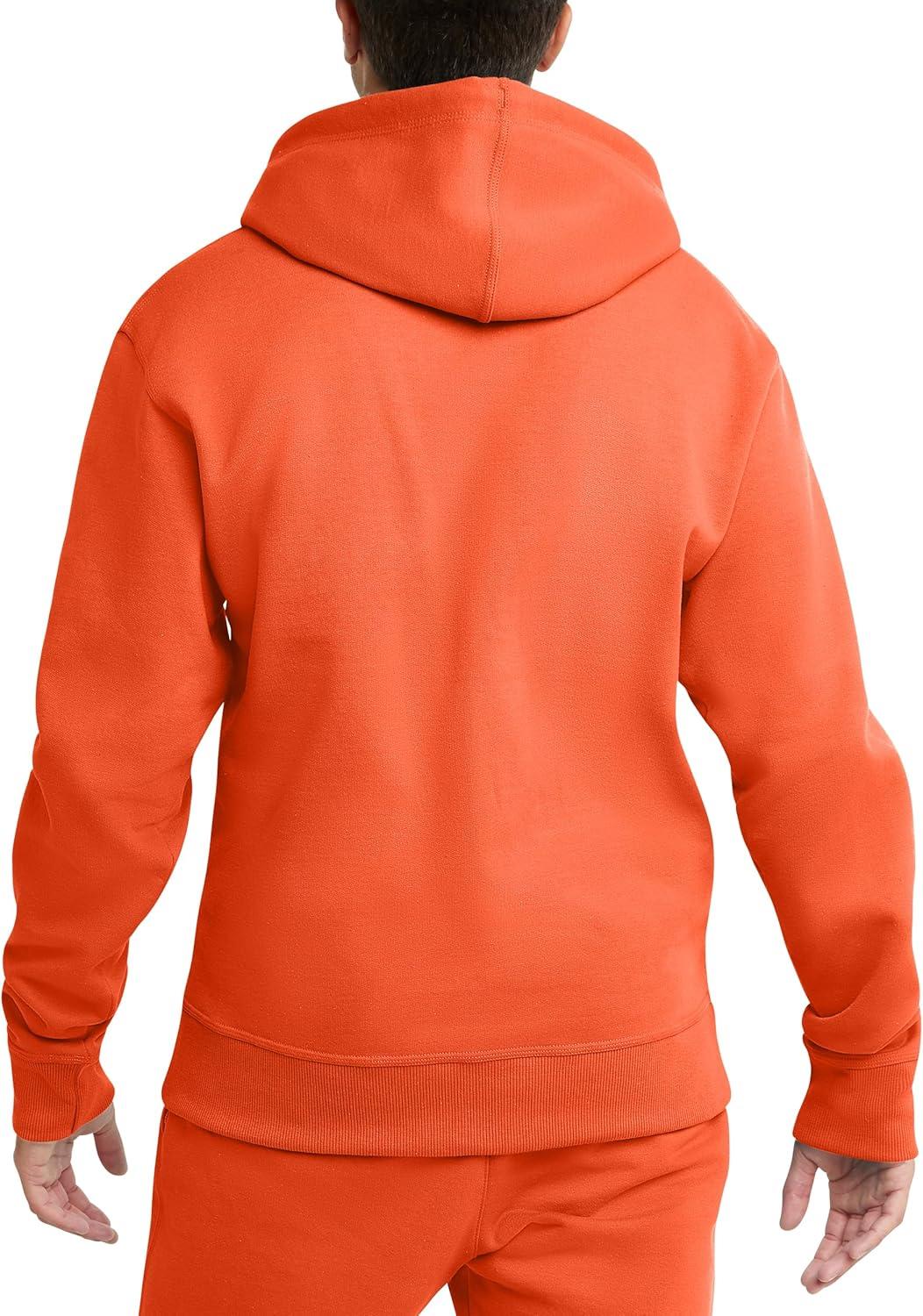 imageChampion Mens Pullover Fleece Hoodie Midweight C Logo Reg Or Big ampamp TallSpicy Orange  C Logo