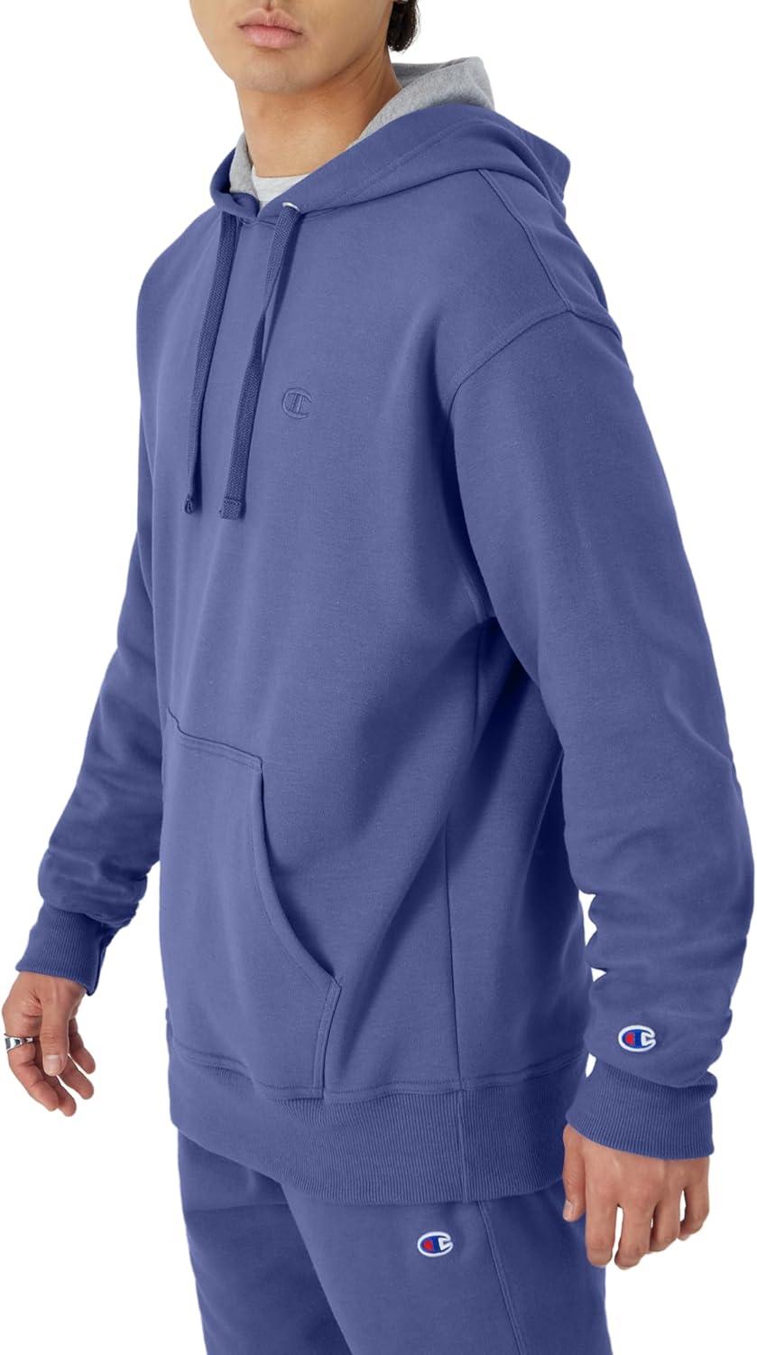 imageChampion Mens Pullover Fleece Hoodie Midweight C Logo Reg Or Big ampamp TallStone Crush Blue C Logo