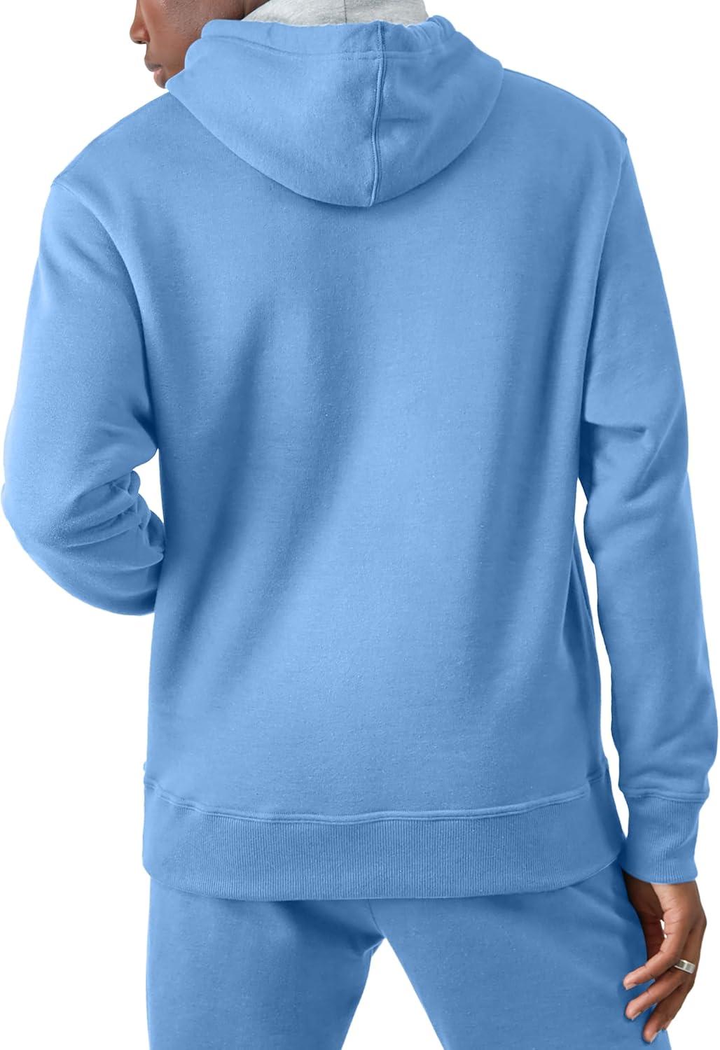 imageChampion Mens Pullover Fleece Hoodie Midweight C Logo Reg Or Big ampamp TallSwiss Blue  C Logo
