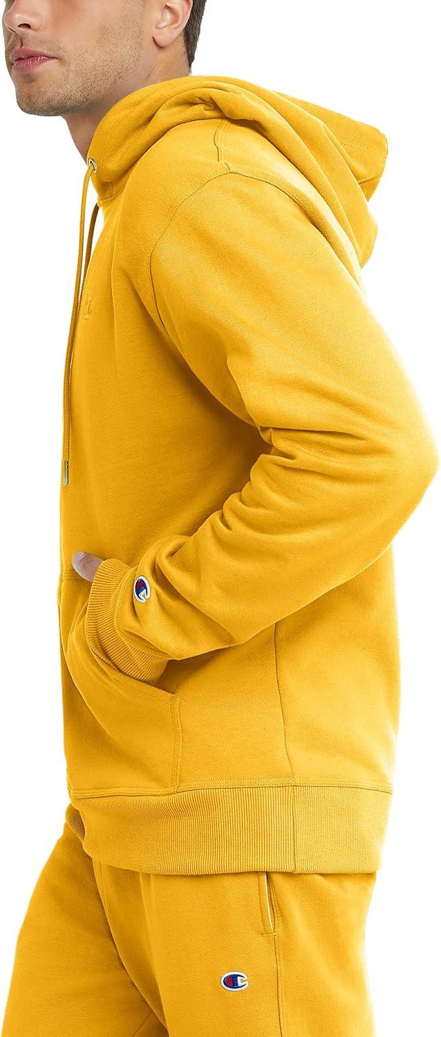 imageChampion Mens Pullover Fleece Hoodie Midweight C Logo Reg Or Big ampamp TallTeam Gold C Logo