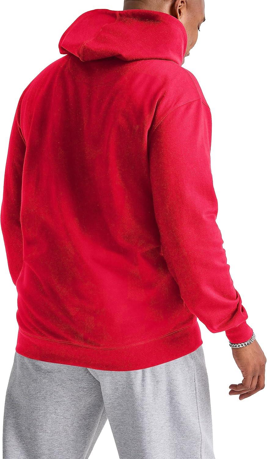 imageChampion Mens Pullover Fleece Hoodie Midweight C Logo Reg Or Big ampamp TallTeam Red Scarlet  C Logo
