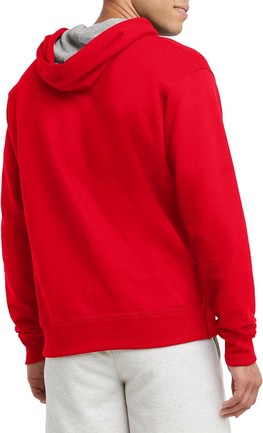 imageChampion Mens Pullover Fleece Hoodie Midweight C Logo Reg Or Big ampamp TallTeam Red Scarlet  C Logo