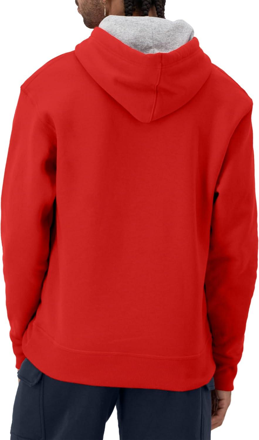 imageChampion Mens Pullover Fleece Hoodie Midweight C Logo Reg Or Big ampamp TallTeam Red Scarlet