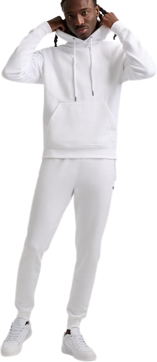 imageChampion Mens Pullover Fleece Hoodie Midweight C Logo Reg Or Big ampamp TallWhite  C Logo