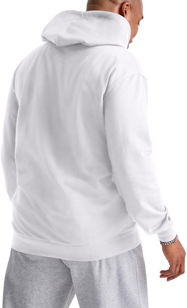 imageChampion Mens Pullover Fleece Hoodie Midweight C Logo Reg Or Big ampamp TallWhite  C Logo