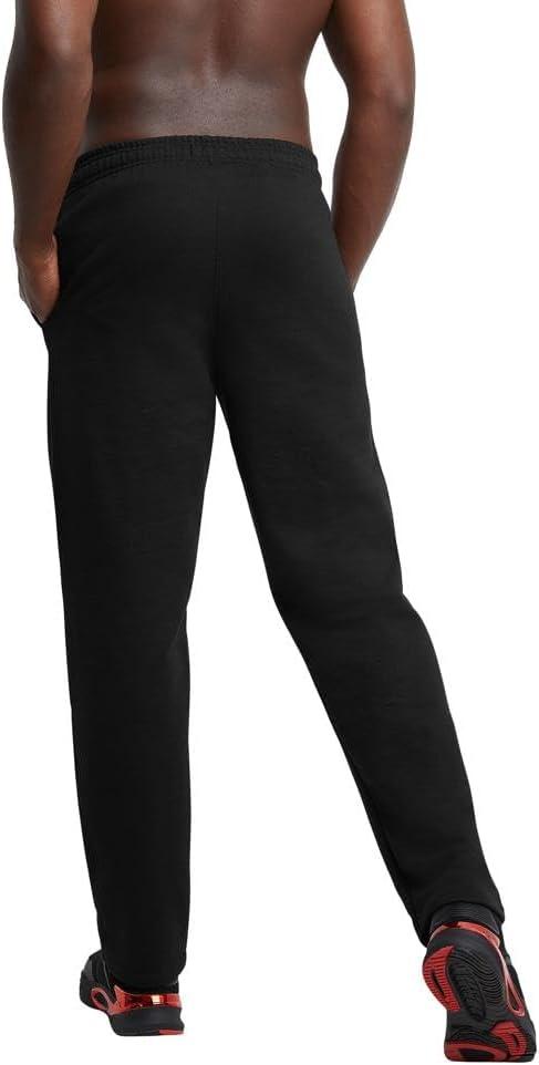 imageChampion Mens Sweatpants Fleece Openbottom Sweatpants for Men Reg Or Big ampamp TallBlack  C Logo