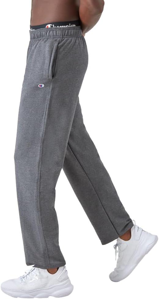 imageChampion Mens Sweatpants Fleece Openbottom Sweatpants for Men Reg Or Big ampamp TallGranite Heather  C Logo