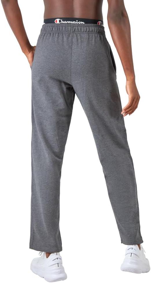 imageChampion Mens Sweatpants Fleece Openbottom Sweatpants for Men Reg Or Big ampamp TallGranite Heather  C Logo