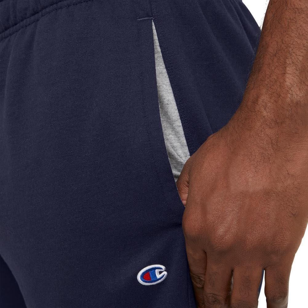 imageChampion Mens Sweatpants Fleece Openbottom Sweatpants for Men Reg Or Big ampamp TallNavy  C Logo