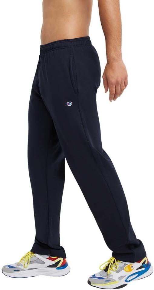 imageChampion Mens Sweatpants Fleece Openbottom Sweatpants for Men Reg Or Big ampamp TallNavy  C Logo