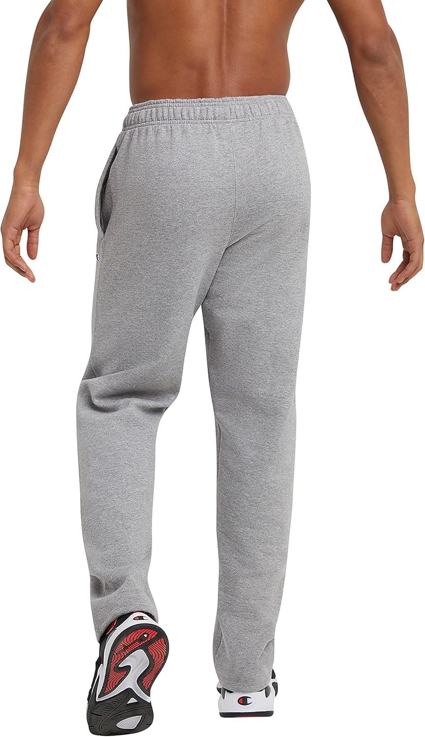 imageChampion Mens Sweatpants Fleece Openbottom Sweatpants for Men Reg Or Big ampamp TallOxford Gray  C Logo