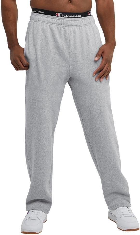 imageChampion Mens Sweatpants Fleece Openbottom Sweatpants for Men Reg Or Big ampamp TallOxford Gray  C Logo