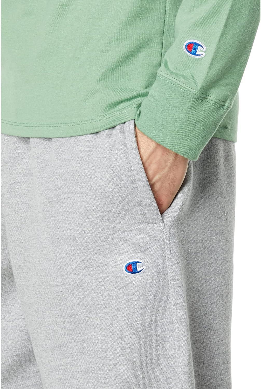 imageChampion Mens Sweatpants Fleece Openbottom Sweatpants for Men Reg Or Big ampamp TallOxford Gray  C Logo