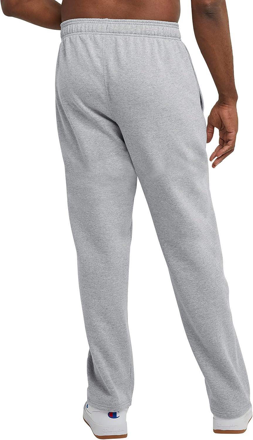 imageChampion Mens Sweatpants Fleece Openbottom Sweatpants for Men Reg Or Big ampamp TallOxford Gray  C Logo