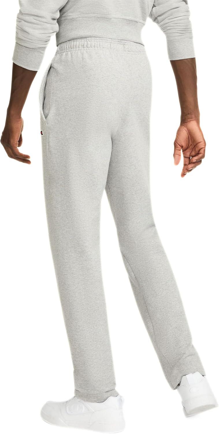 imageChampion Mens Sweatpants Fleece Openbottom Sweatpants for Men Reg Or Big ampamp TallOxford Gray  C Patch Logo