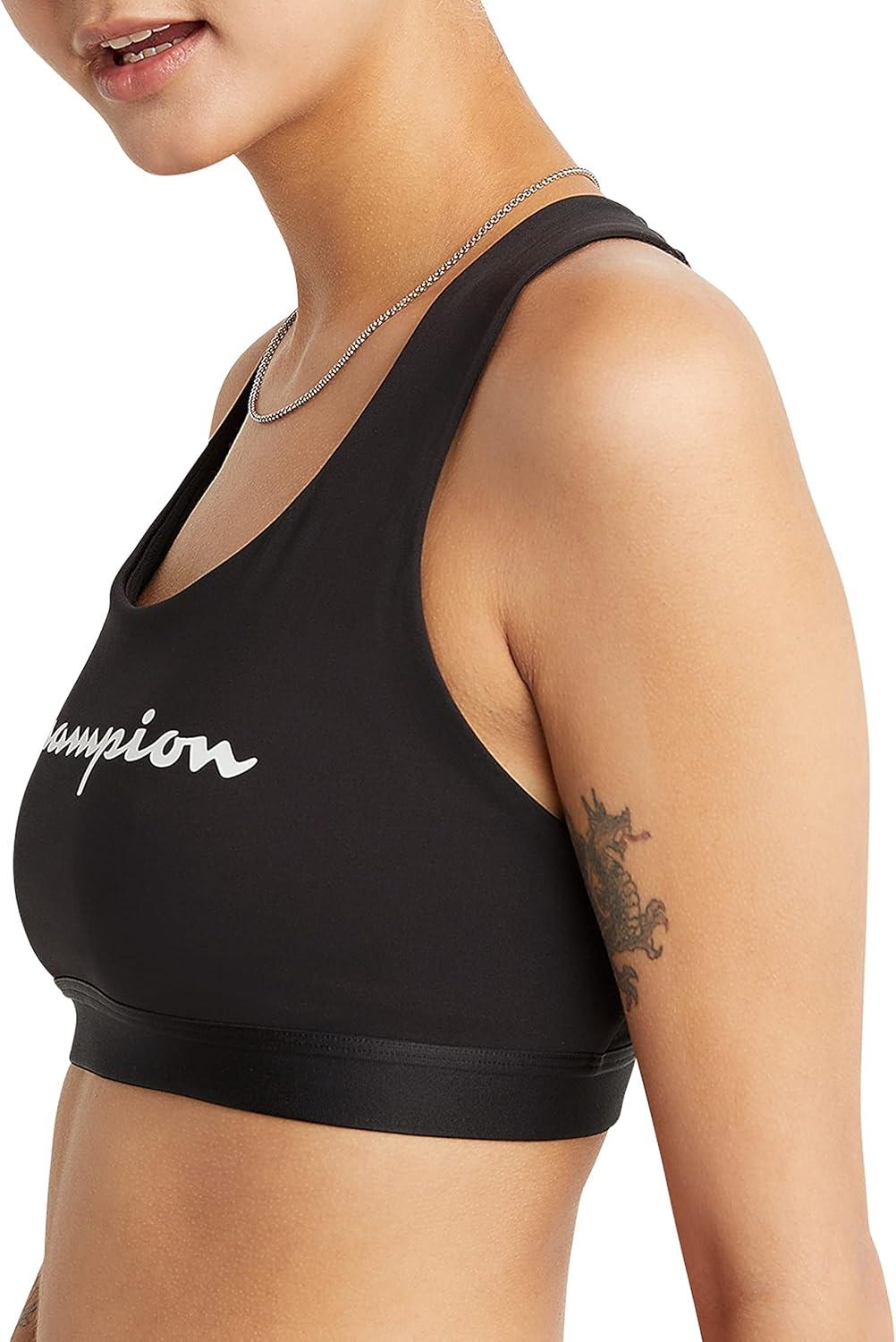 imageChampion Womens Absolute Eco Sports Bra Retired ColorsBlack Color Script