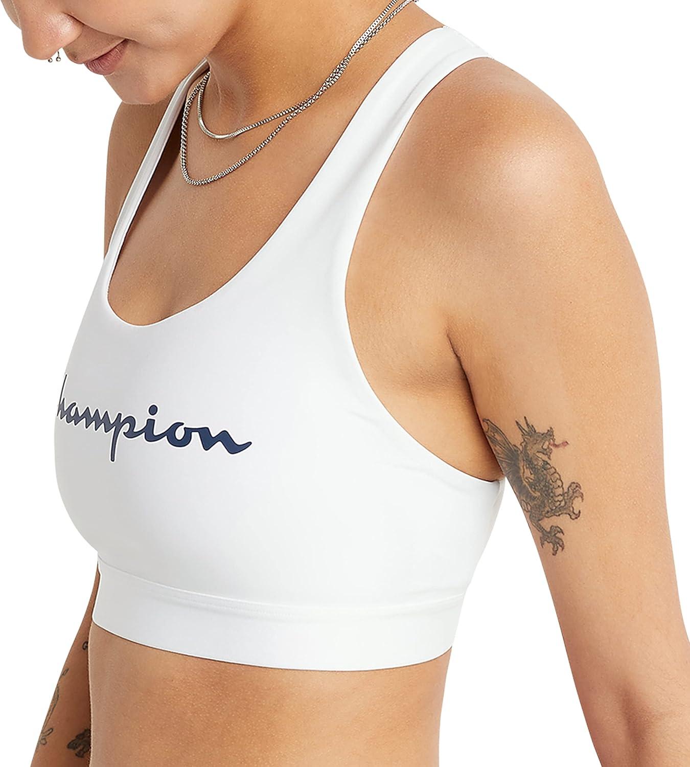 imageChampion Womens Absolute Eco Sports Bra Retired ColorsWhite Color Script