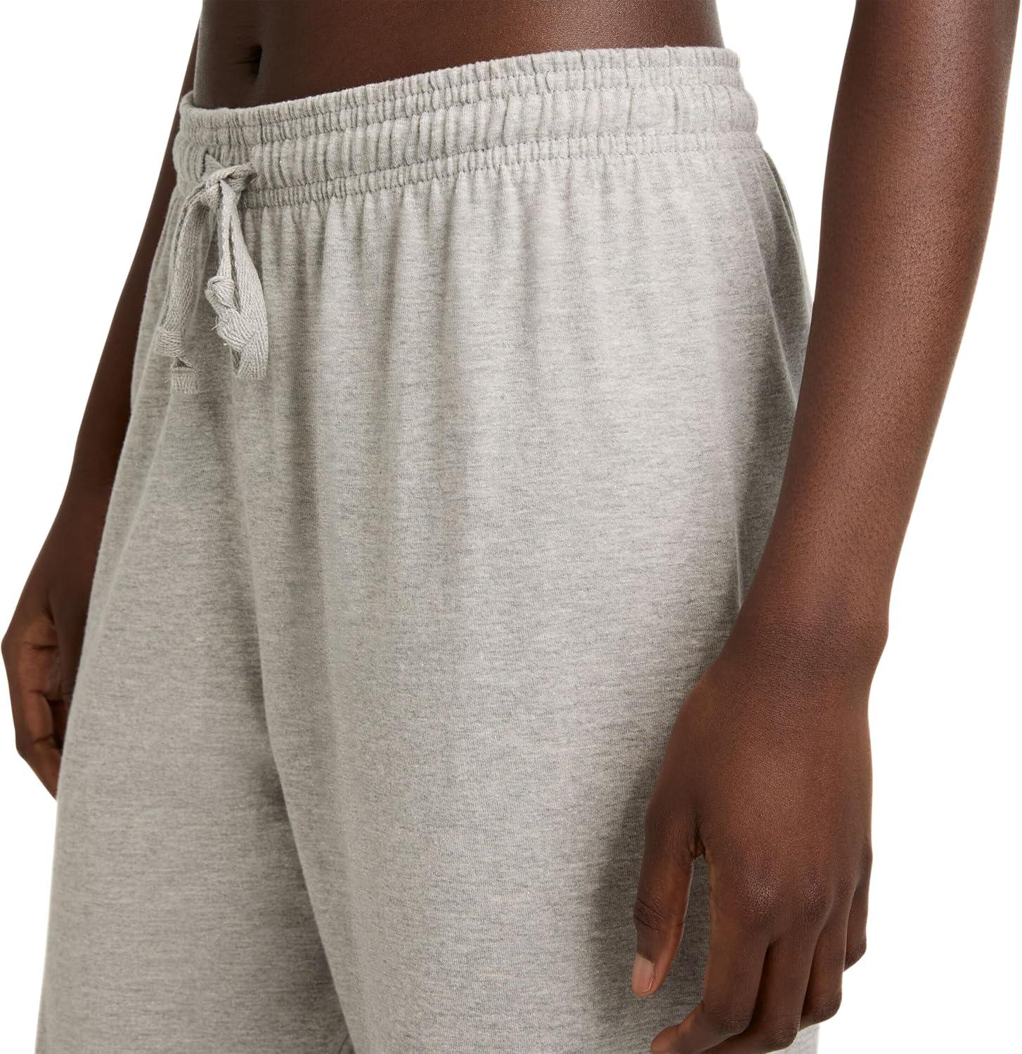imageChampion Womens Cotton Capris Womens Drawstring Cropped Sweatpants Womens Capri Pants 18quotOxford Gray