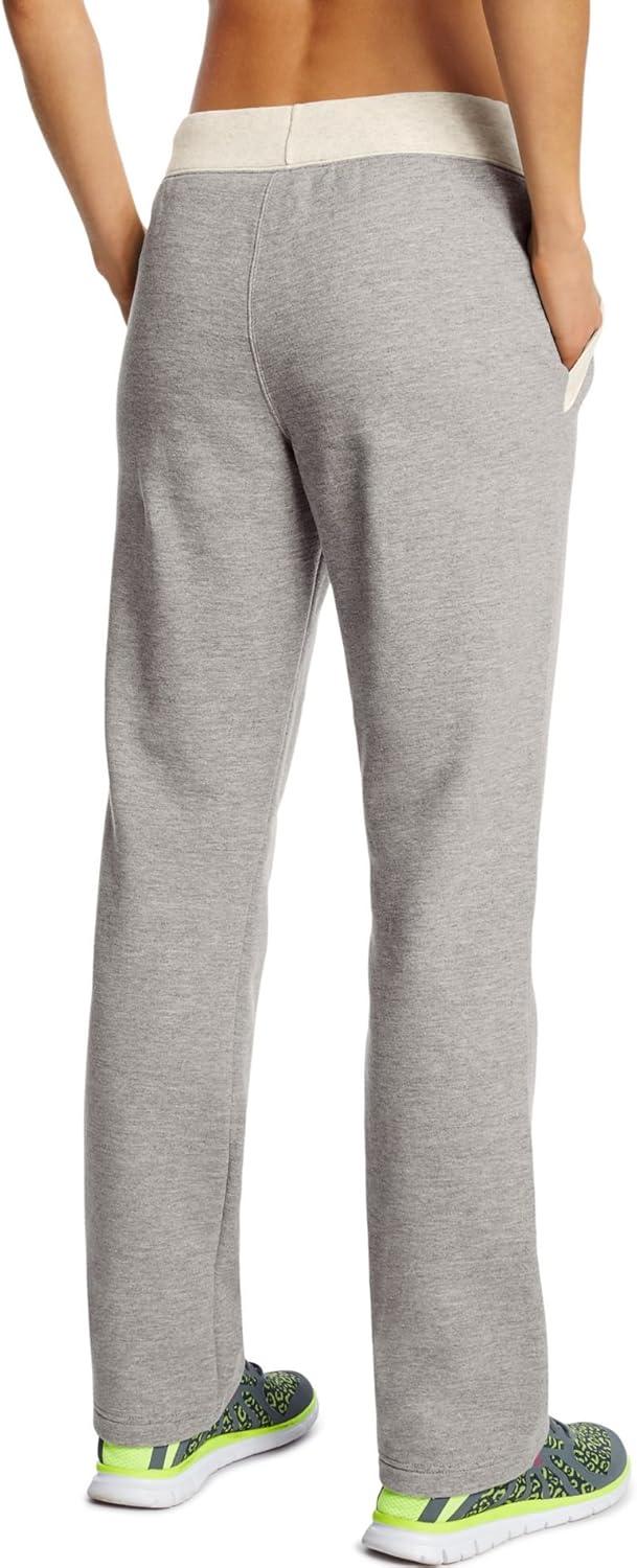 imageChampion Womens OpenBottom Fleece Sweatpants Standard Fit MidweightOxford Grey HeatherOatmeal Heather