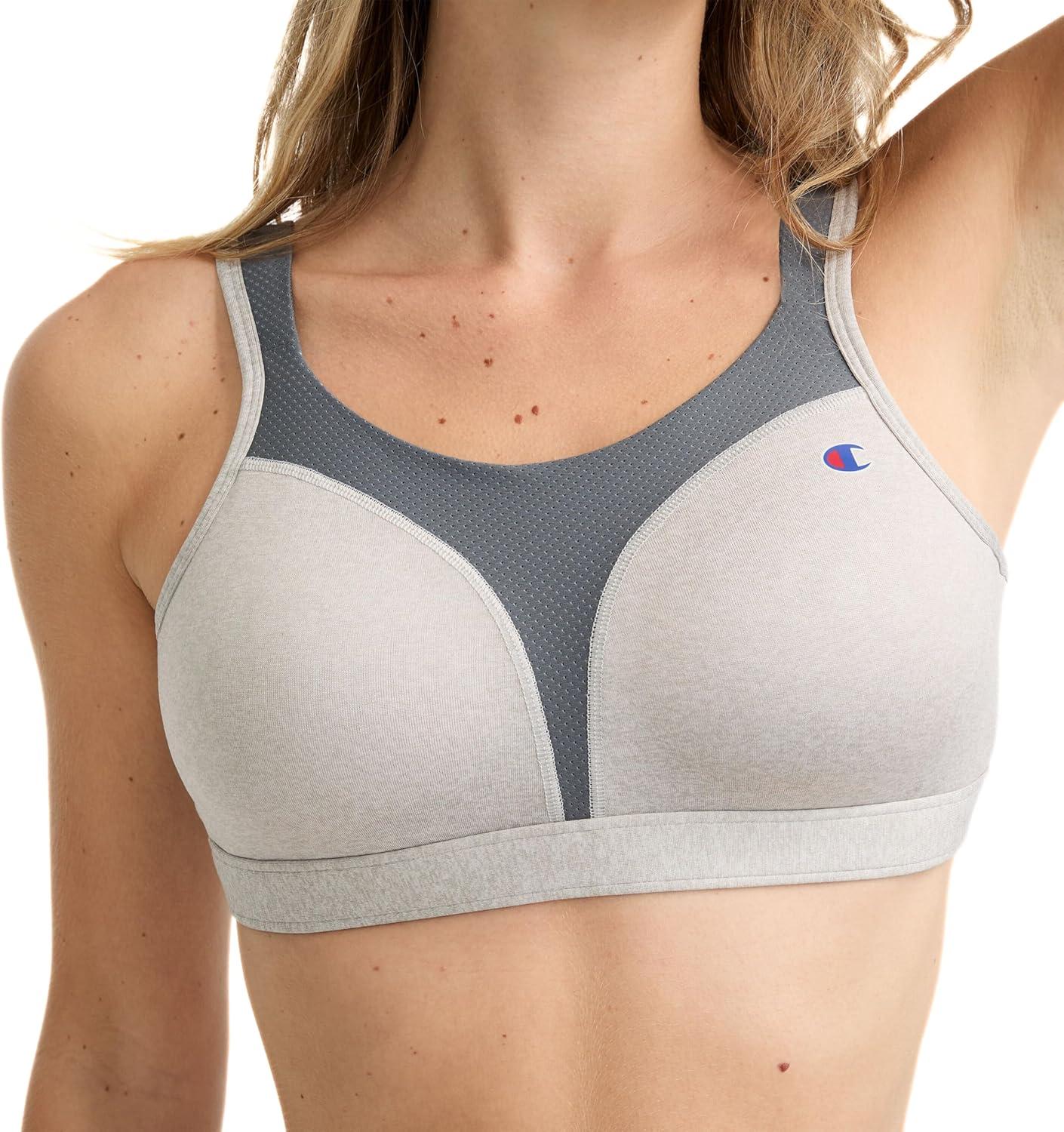 imageChampion Womens Sports Bra Maximum Support HighImpact Sports Bra for WomenOxford HeatherMedium Gray
