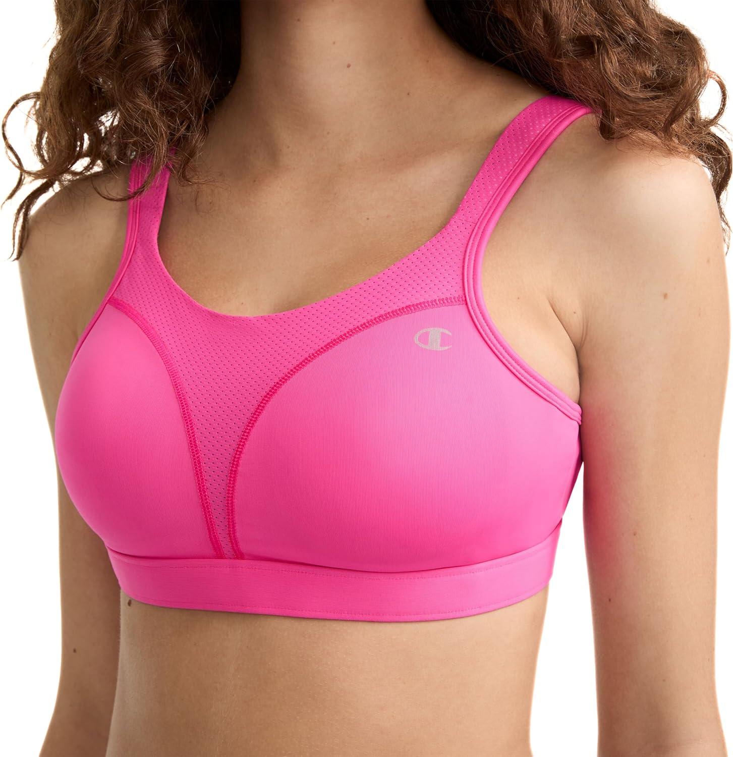 imageChampion Womens Sports Bra Maximum Support HighImpact Sports Bra for WomenPinksicle