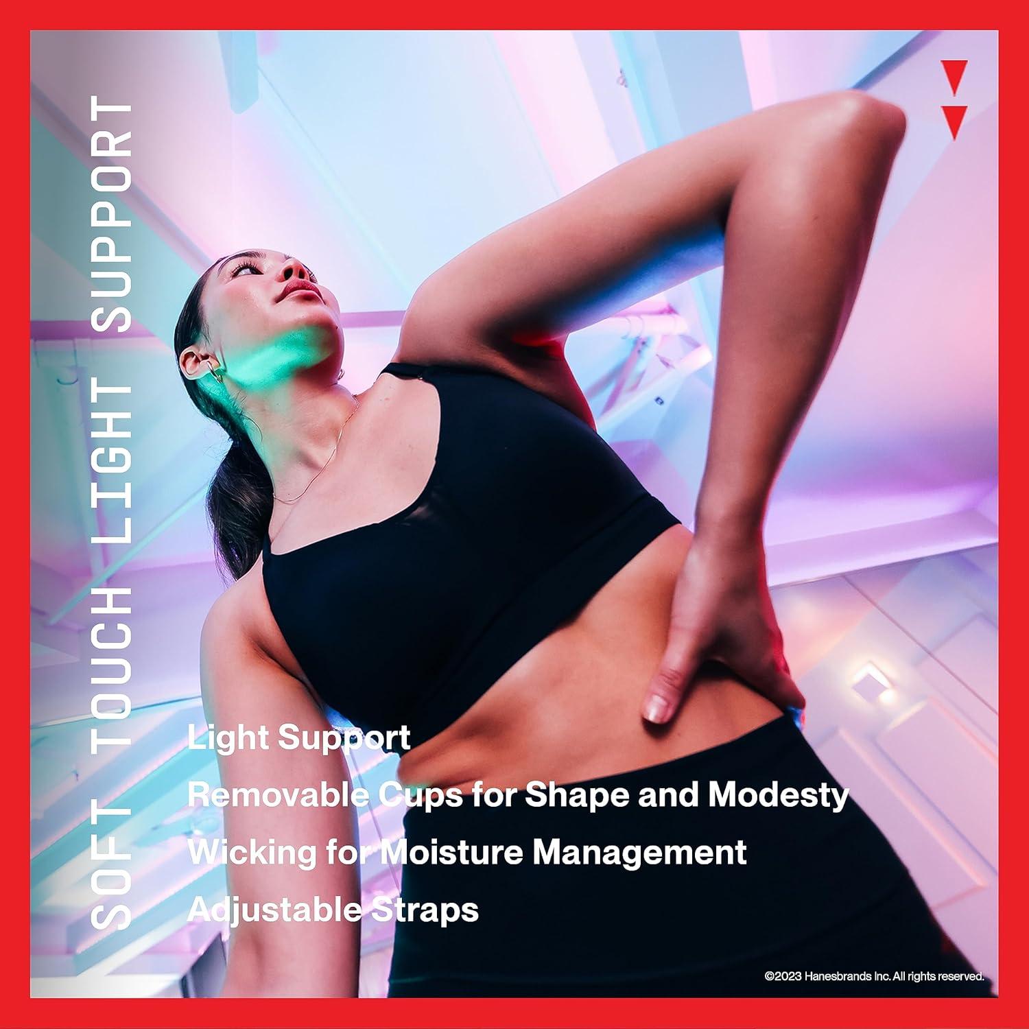 imageChampion Womens Sports Bra Soft Touch MoistureWicking Bra Light Support Sports Bra Longline Sports Bra AvailableStrawberry Rouge