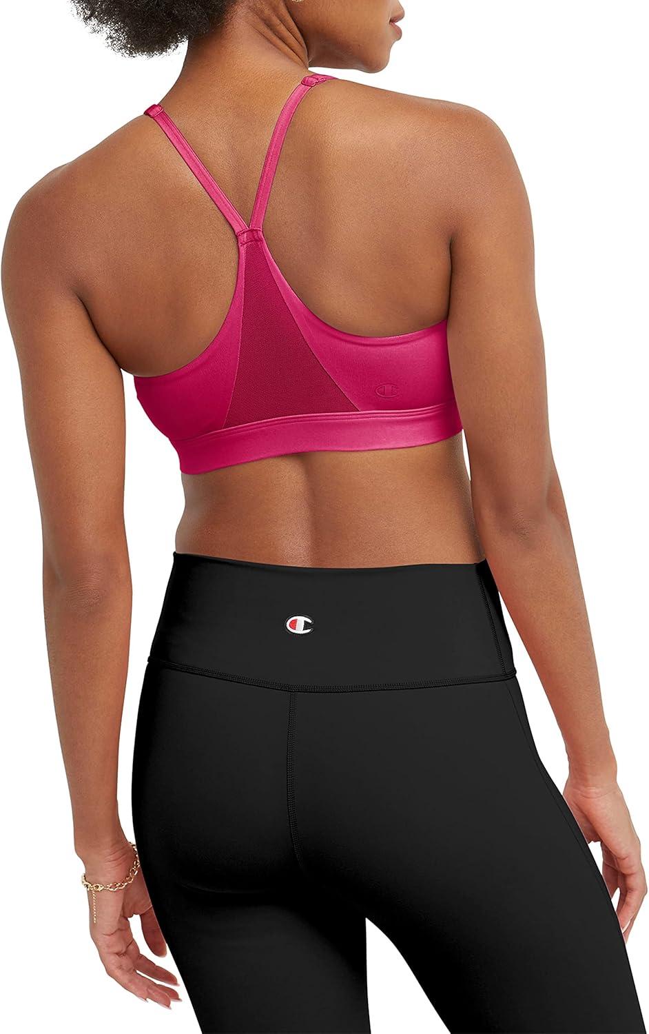 imageChampion Womens Sports Bra Soft Touch MoistureWicking Bra Light Support Sports Bra Longline Sports Bra AvailableStrawberry Rouge