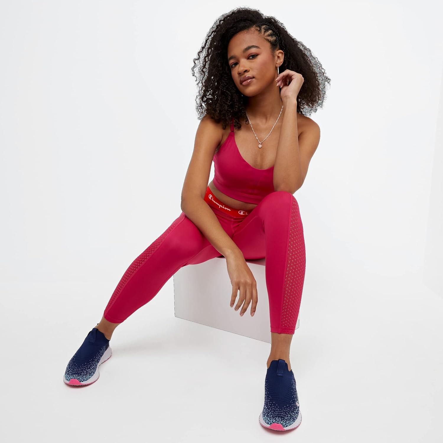 imageChampion Womens Sports Bra Soft Touch MoistureWicking Bra Light Support Sports Bra Longline Sports Bra AvailableStrawberry Rouge