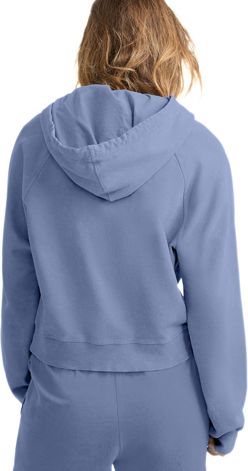 imageChampion Womens Vintage Wash Zipup Hoodie C LogoSevenseas Blue