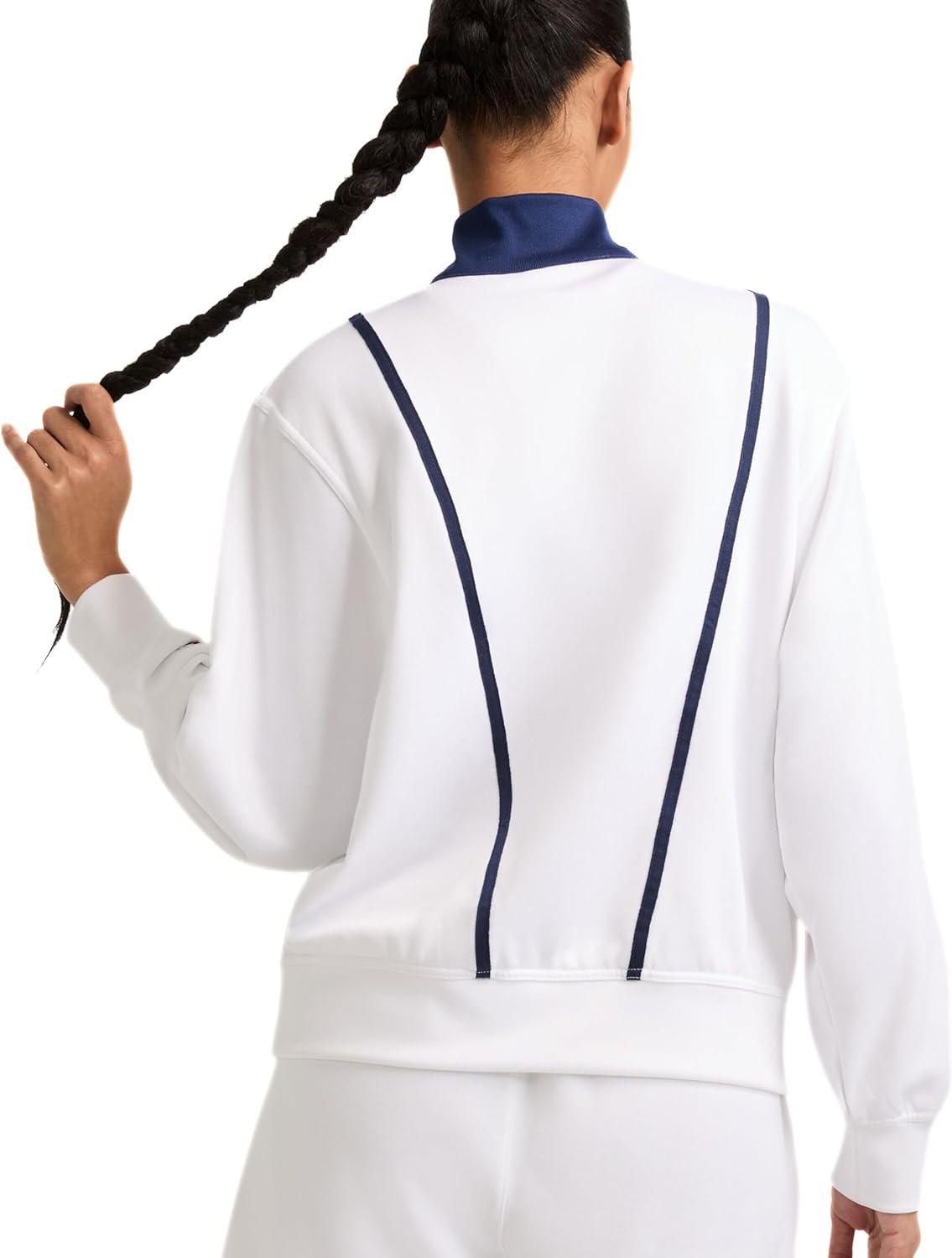 imageChampion Womens Yearbook 14 Zip PulloverWhiteSailaway Navy