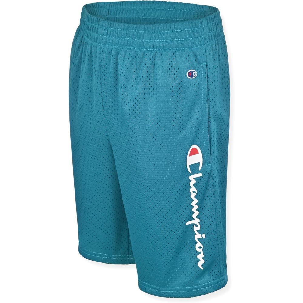 imageChampion Boys Shorts Athletic Mesh Basketball Shorts for BoysSignature Tile Blue