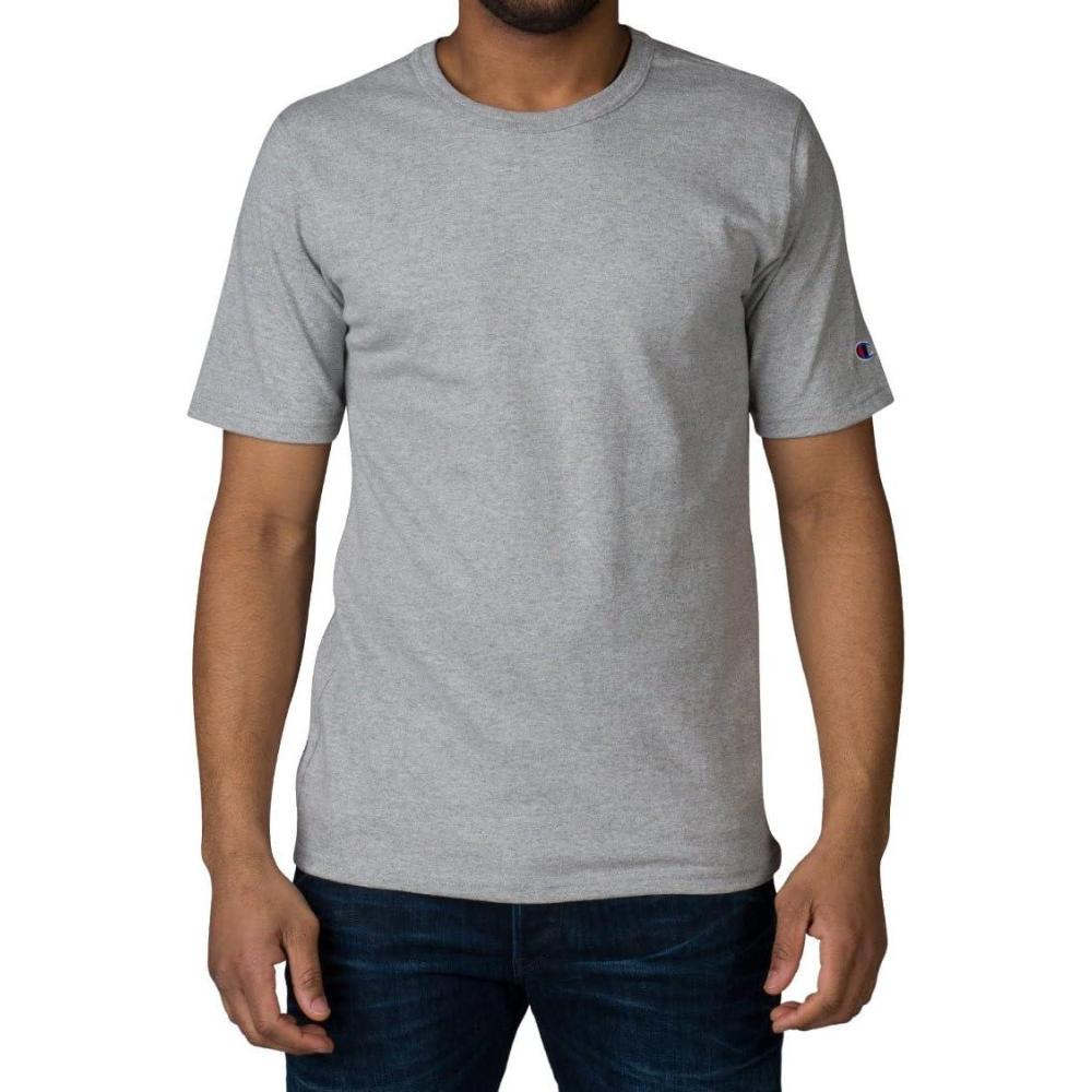 imageChampion Mens Heritage Short Sleeve Tee Mens TShirts Vintage Shirts Mens Tee Shirts GraphicsOxford Gray