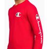 imageChampion Boys Long Sleeve Tee Shirt for Kids Athletic TopsSignature Red
