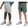 imageChampion Boys Shorts for Kids Athletic 2 Pack Lightweight Hybrid ShortDark Forest Grey