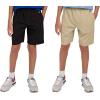 imageChampion Boys Shorts for Kids Athletic 2 Pack Lightweight Hybrid ShortKhakiblack
