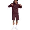 imageChampion Mens 9 Lounge Shorts Standard Fit Lightweight Available in Regular and Big ampamp TallMaroon  C Patch Logo