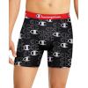 imageChampion Mens Everyday Active Lightweight Stretch Variety Boxer Briefs  3 PackNew EbonyNew Ebony With C Logo Print Silverstone  3 Pack