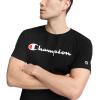 imageChampion Mens Heritage Short Sleeve Tee Mens TShirts Vintage Shirts Mens Tee Shirts GraphicsBlack  Classic Script Logo