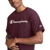 imageChampion Mens Heritage Short Sleeve Tee Mens TShirts Vintage Shirts Mens Tee Shirts GraphicsMaroon  Classic Script Logo