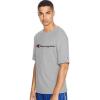 imageChampion Mens Heritage Short Sleeve Tee Mens TShirts Vintage Shirts Mens Tee Shirts GraphicsOxford Grayembroidered Script