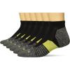 imageChampion Mens Socks Performance Sport Running Socks Crew Ankle and No Show 6PackBlack Assorted  3 Pack