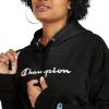 imageChampion Womens Pullover Fleece Hoodie Loose Fit Midweight Script LogoBlack  Classic Script Logo