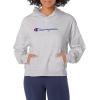 imageChampion Womens Pullover Fleece Hoodie Loose Fit Midweight Script LogoOxford Gray Champion Script
