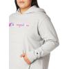 imageChampion Womens Pullover Fleece Hoodie Loose Fit Midweight Script LogoOxford Graywatercolor Script