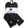 imageChampion Womens Quarter Socks  6Pack Cushioned Athletic Socks with MoistureWicking Arch Support Size 59High Quarter Black