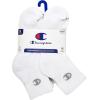 imageChampion Womens Quarter Socks  6Pack Cushioned Athletic Socks with MoistureWicking Arch Support Size 59White  Toe Logo